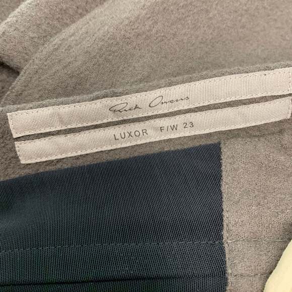 RICK OWENS FW23 Grey Taupe Wool Strapless Long Gown - Picture 7 of 7